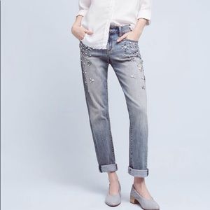 Pilcro X Anthro Size 32 Bejeweled Jeans